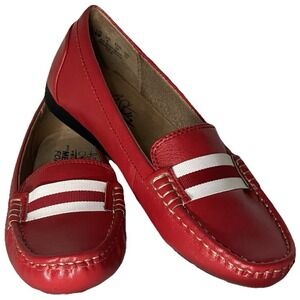 LifeStride Velocity Memory Foam Flats Red Slip On Comfort Shoes Women's 6 NWOB